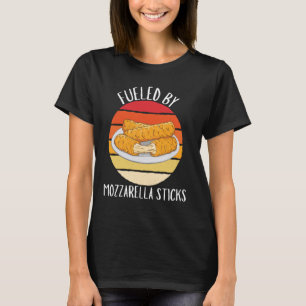 Camiseta Vintage Alimentada Pela Tampa De Comida Do Mozzare