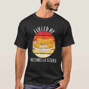 Camiseta Vintage Alimentada Pela Tampa De Comida Do Mozzare