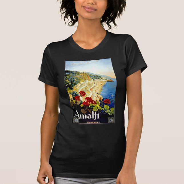Camiseta Vintage Amalfi Itália Europe Viagem (Frente)