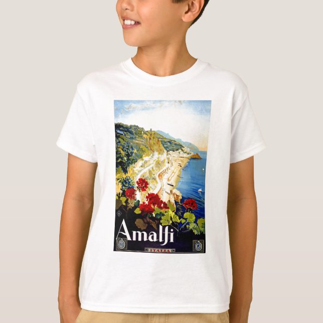Camiseta Vintage Amalfi Itália Europe Viagem (Frente)