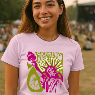 Camiseta Vintage Ambiental Liberdade Para Respirar dos Anos