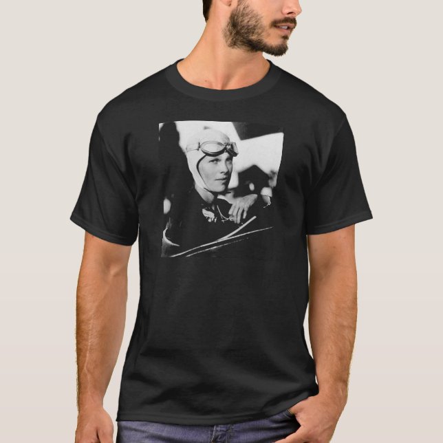 Camiseta Vintage Amelia Earhart Foto (Frente)
