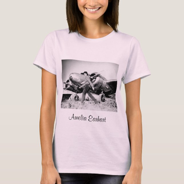 Camiseta Vintage Amelia Earhart Foto (Frente)