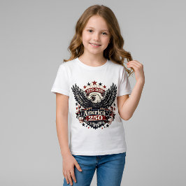 Camiseta Vintage América 250 Águia Careca 1776-2026 Patriót