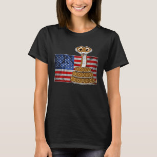 Camiseta Vintage America Flag com Rattlesnake