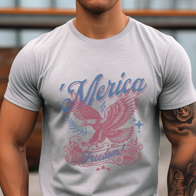 Camiseta Vintage América Patriótica (Patriotic Eagle 'Merica Tshirt)