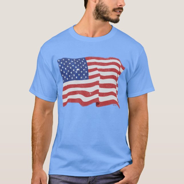 Camiseta Vintage American Flag (Frente)