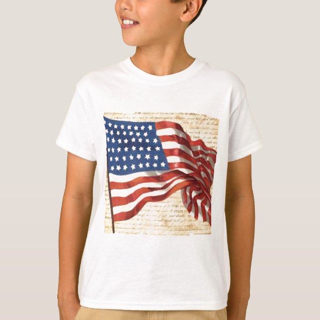 Camiseta Vintage American Flag (Frente)