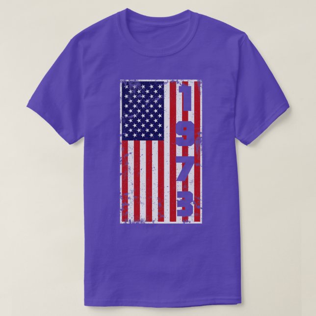 Camiseta Vintage American Flag 1973 (Frente do Design)