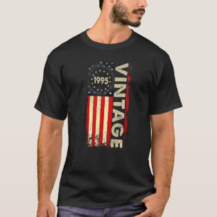 Camiseta Vintage American Flag 1995 Birthday Women Men