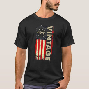 Camiseta Vintage American Flag 1997 Birthday Women Men