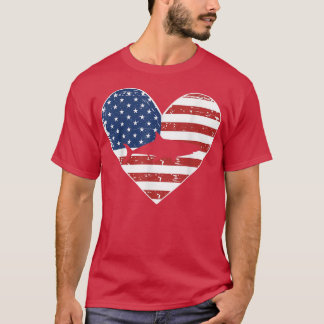 Camiseta Vintage American Flag 4 de julho Tubarão Pai Mãe S