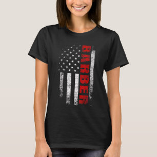 Camiseta Vintage American Flag Barber Roupa Patriot Usa M