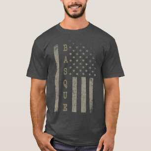 Camiseta Vintage American Flag Basque orgulho