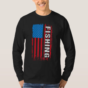 Camiseta Vintage American Flag Bass Pesca Peixe Legal 4º O