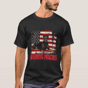 Camiseta Vintage American Flag Doberman