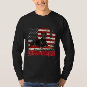 Camiseta Vintage American Flag Doberman