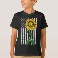 Vintage American Flag EMT Sunflower Hippie EMT Nur