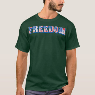 Camiseta Vintage American Flag Freedom Text