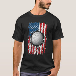 Camiseta Vintage American Flag Golf Patriotic U U Flag Spor