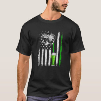 Camiseta Vintage American Flag Homebrewing Rua. Dia dos Pat