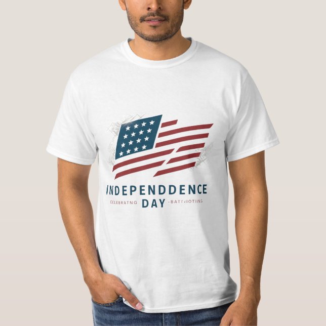 Camiseta Vintage American Flag Independence Day (Frente)