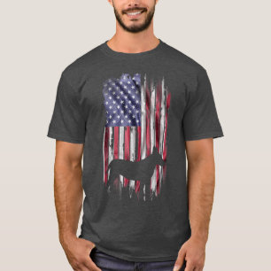 Camiseta Vintage American Flag Love Terrier Dog Bully