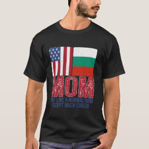 Camiseta Vintage American Flag Mãe Design para a Mot