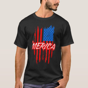 Camiseta Vintage American Flag 'merica Patriotic 4th