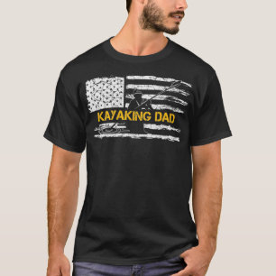 Camiseta Vintage American Flag Orud Kayaking Pai Kayak Sil