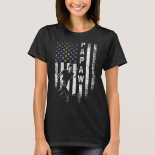 Camiseta Vintage American Flag Proud Boliche Papaw Bowler S