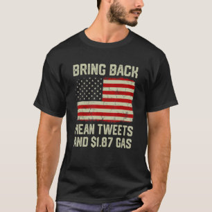 Camiseta Vintage American Flag Traga De Volta Tweets Médios