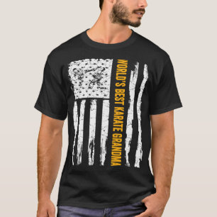 Camiseta Vintage American Flag World's Best Karate Avó
