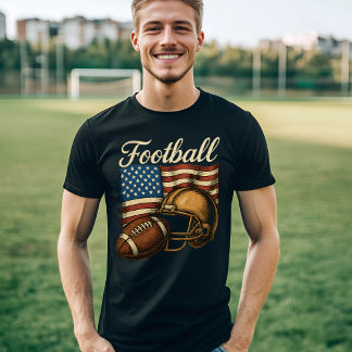 Camiseta Vintage American Football with Flag