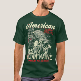 Camiseta Vintage American Motorcycle Indian for Old Biker