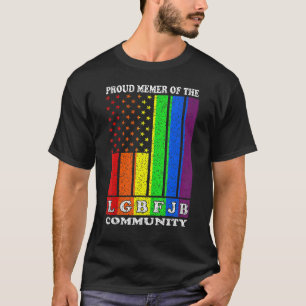 Camiseta Vintage American Proud Membro Da Lgbfjb Comum