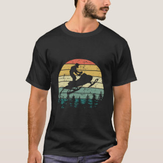 Camiseta Vintage American Snowmobile Retro Snowmobiling Sle