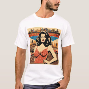 Camiseta Vintage Americana - Estilo Retro Fashi