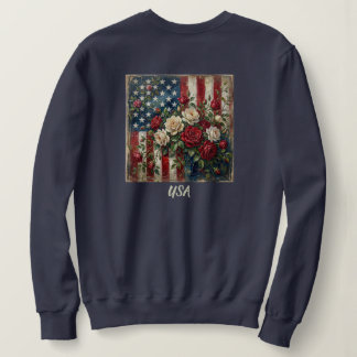 Camiseta Vintage Americana Rosa e Bandeira