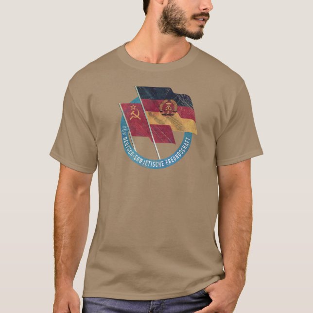 Camiseta Vintage - Amizade Soviética Insignia (Frente)