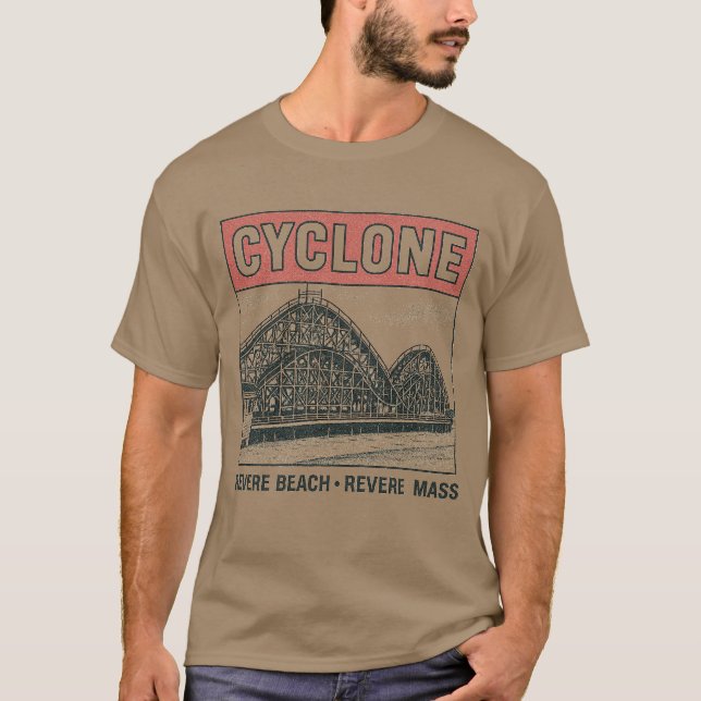 Camiseta Vintage amusement park CYCLONE REVERE BEACH ・ REVE (Frente)