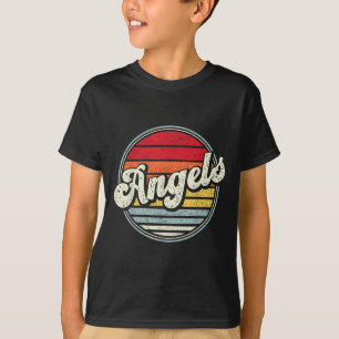Camiseta Vintage Angels Nome Esportivo Dotação de Arch de T