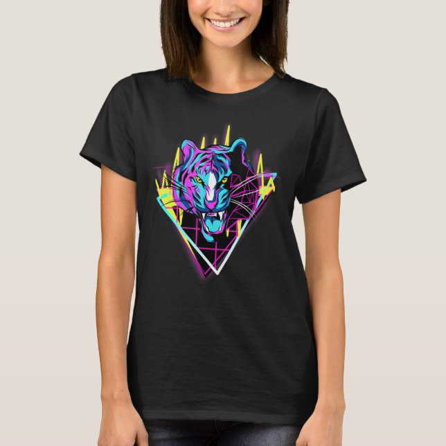 Camiseta Vintage Anger Tiger Wild Cat (Frente)