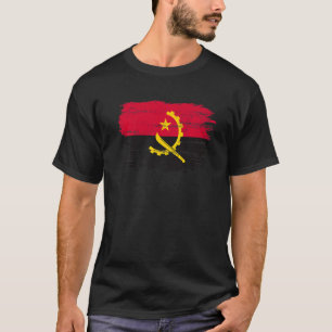 Camiseta Vintage Angola: Bandeira De Angola