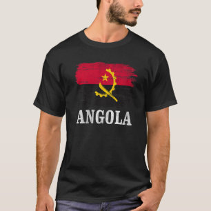 Camiseta Vintage Angola: Bandeira De Angola