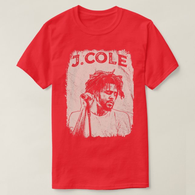 Camiseta Vintage angustiada J Cole (Frente do Design)