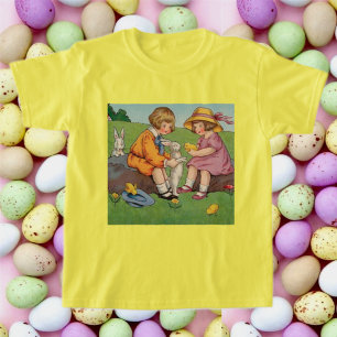 Camiseta Vintage Animais Lindos Páscoa