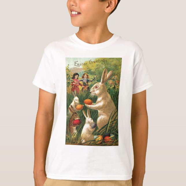 Camiseta Vintage Animais Lindos Páscoa (Frente)