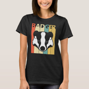 Camiseta Vintage Animal Badger Impressão
