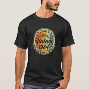 Camiseta Vintage Aniversário 1964 Todas as Peças Originais 